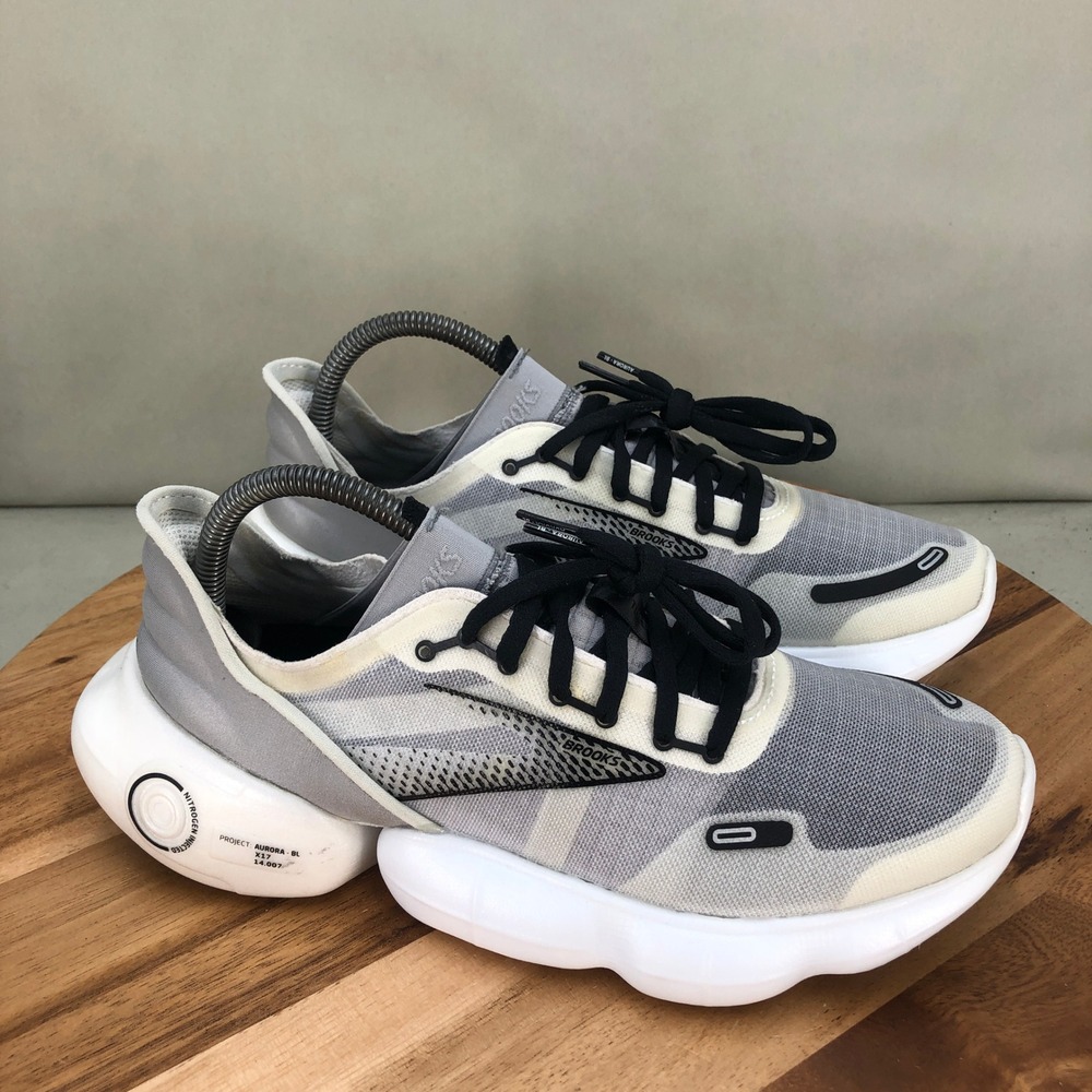 Brooks Aurora-BL Nitrogen Injected Running Shoes Womens 9 Grey White Lightweight - Picture 1 of 7